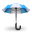 Umbrella Blue Icon 32x32 png